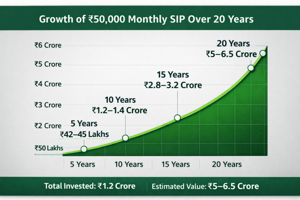 invest 50000 per month