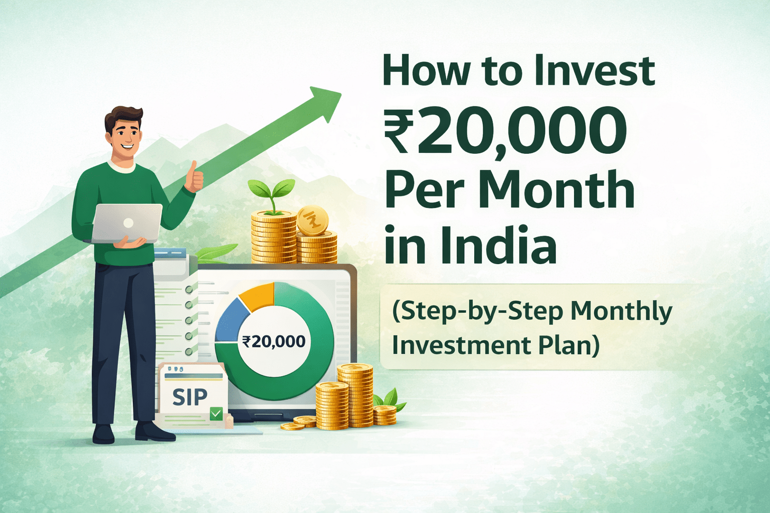 How to invest ₹20,000 per month in India using SIP and mutual funds for long-term wealth creation